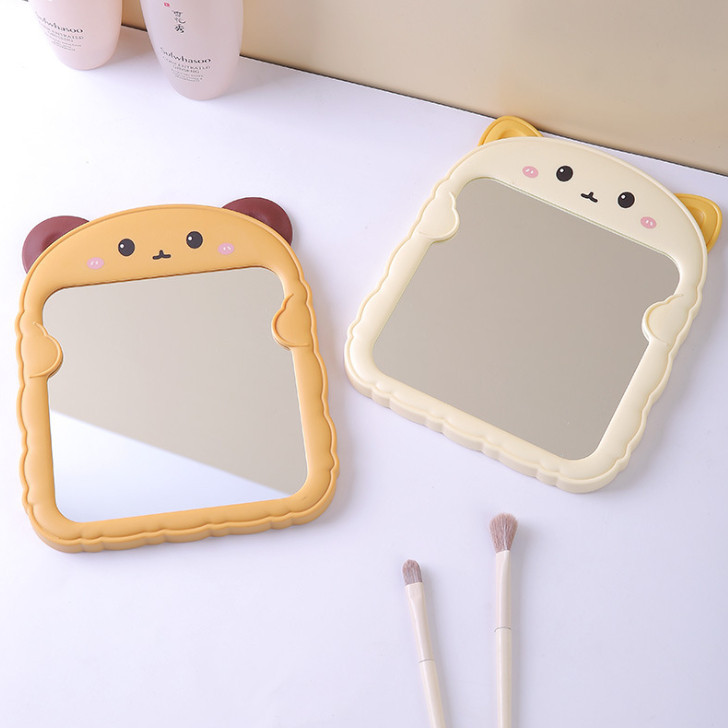 C6524 Cermin Mini Aesthetic / Make Up Mirror Motif Kucing / Cermin Meja Rias / Kaca Rias Make Up / C