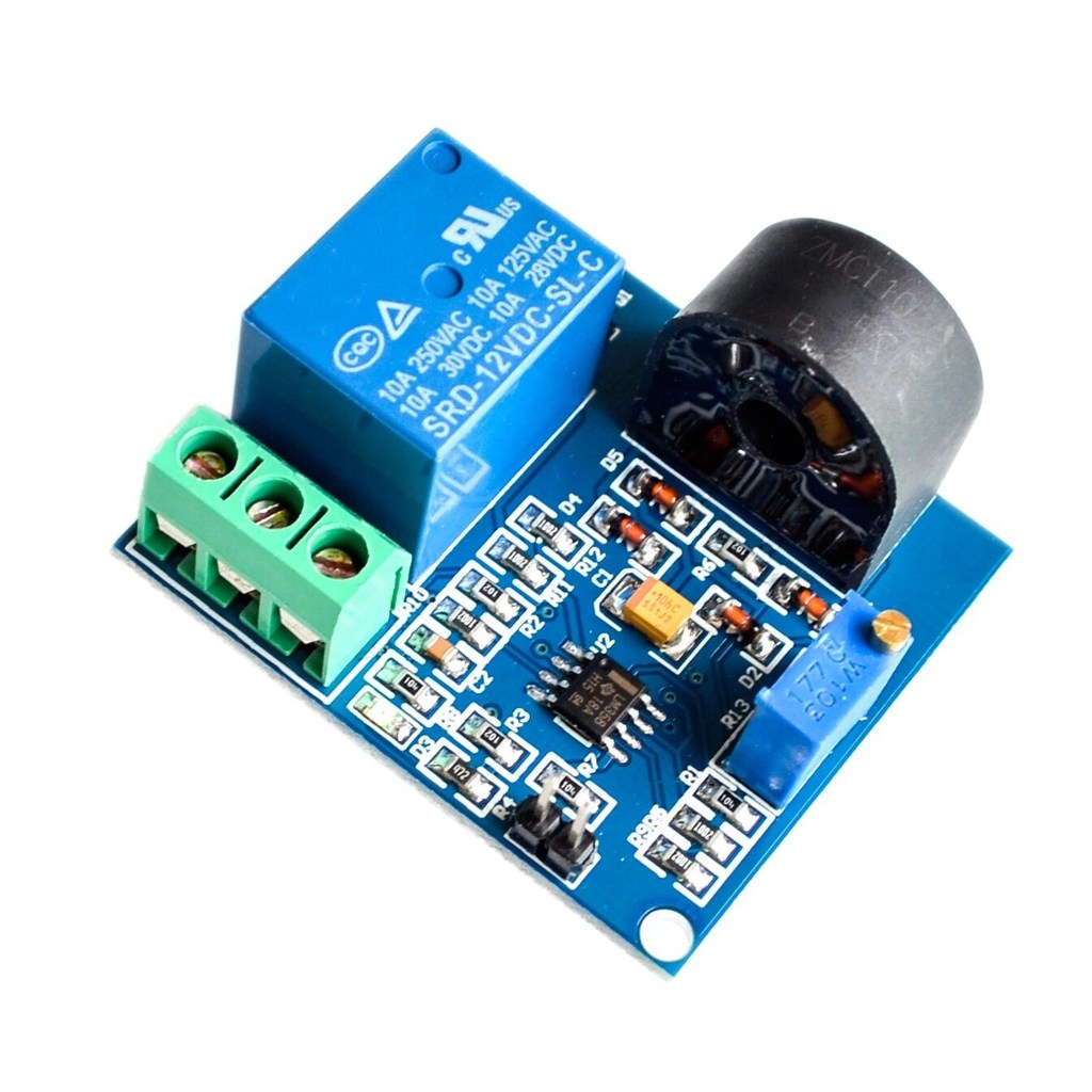 AC Current Detection Sensor Module 12V Relay Protection Module 5A Over-Current Overcurrent Protectio