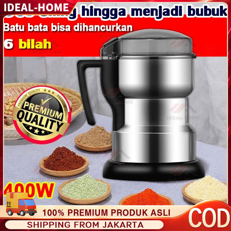 Batu bata bisa pecah Alexd Mesin bubuk tepung Penggiling kopi 400g Grinder Herbal Biji Kacang Obat M