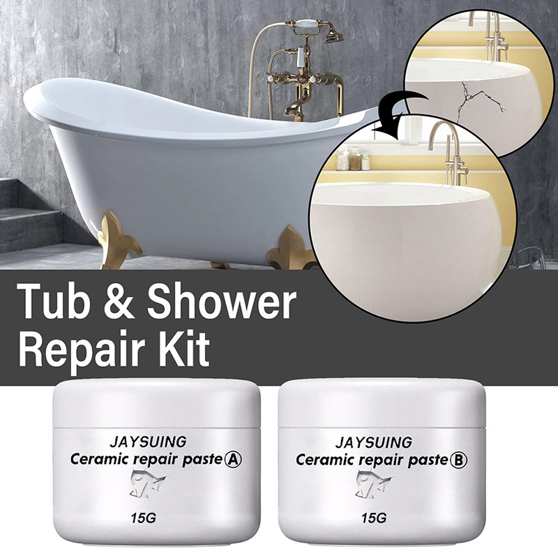 Ceramic Repair Paste Tub Tile And Shower Porcelain Repair Kit For Crack Chip Ceramic Bathroom Tub Fl