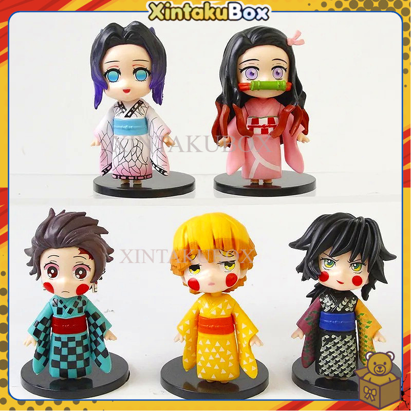 Action Figure Demon Slayer Kimono Style Tanjiro Nezuko Zenitsu Giyu Shinobu