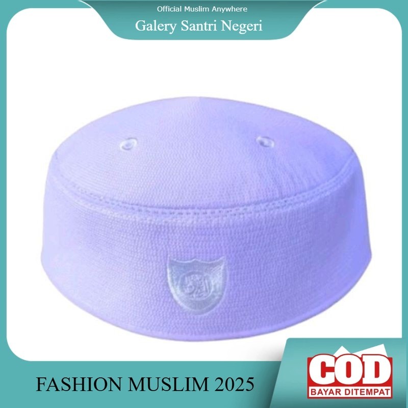 peci putih bordei kopiah bordir logo malaysia pria dewasa majelis az-zahir Majelis Az-Zahir