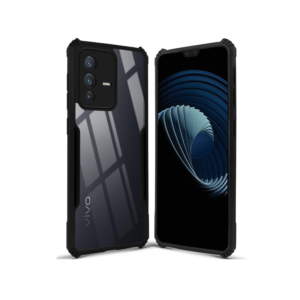 CASE VIVO V23 5G CASE TRANSPARAN CLEAR FUSION ANTI SHOCKPROOF BLACK