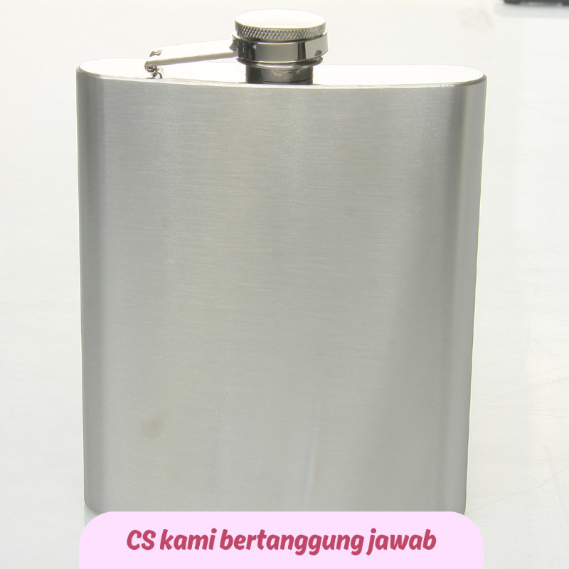 SS 18oz 500ML  Stainless Steel Liquor Hip Flask with Screw Down Cap Black color or Sliver color avai
