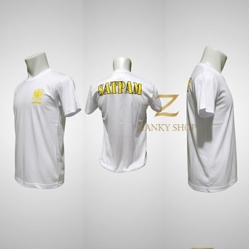 kaos satpam putih, dalaman satpam putih, kaos PDH satpam