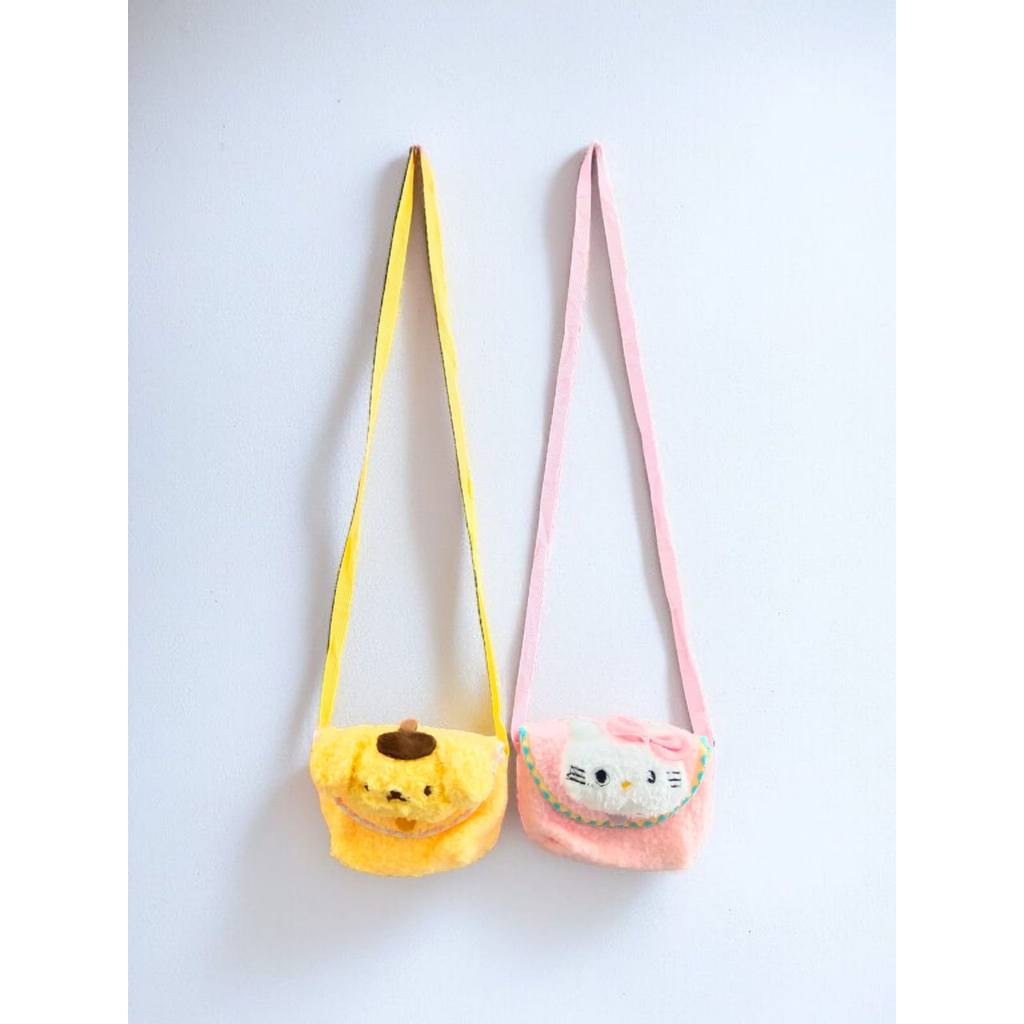 Tas Selempang Bulu Lucu Anak Remaja Karakter
