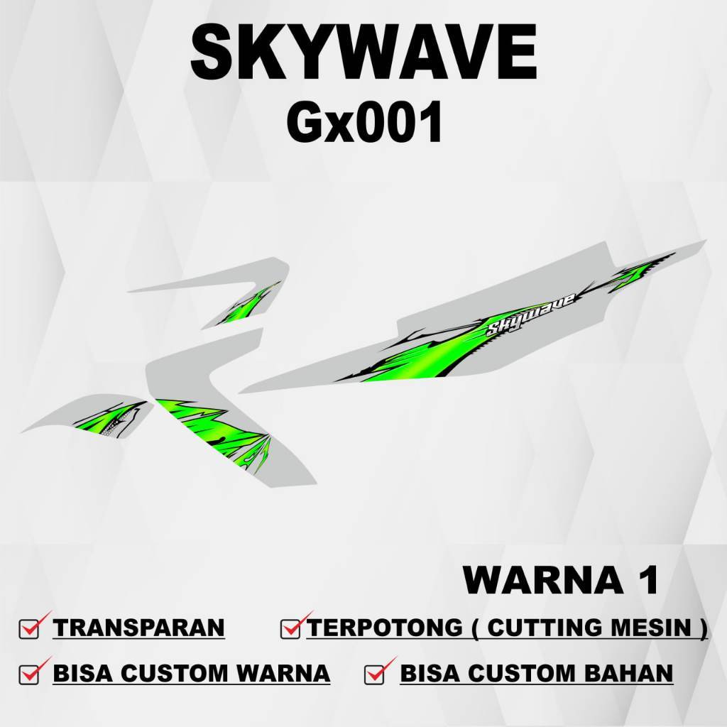 COD Stiker Skywave  Striping Skywave  Stiker Sticker transparan hologram Skywave GX 001
