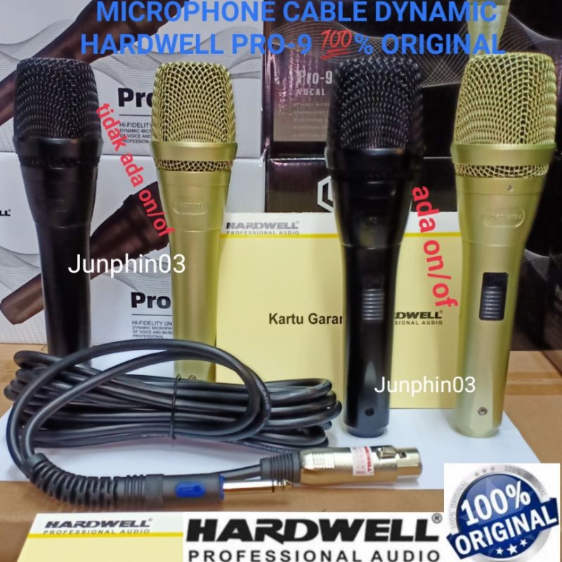Microphone mic kabel HARDWELL PRO 9 pro9 Pro 7 mic kabel terbaik original