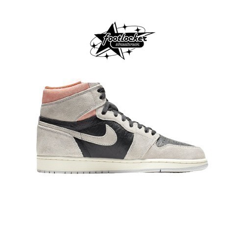 Sneakers Nike Air Jordan 1 Retro High OG Neutral Grey Hyper Crimson  Original   Unisex