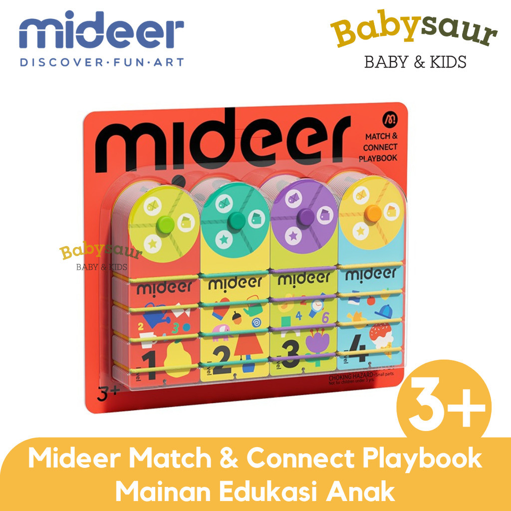 (ShopNex) Mideer Match and Connect Playbook Mainan Edukasi Early Education Toys Anak Laki Laki Perem