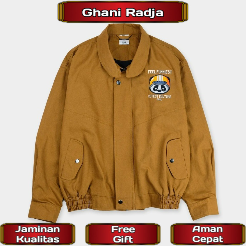 CRSL Popo Cute Rider Jacket | Brown | Bomber Jacket | Flight Jacket | Jaket Motor Unisex Pria Wanita