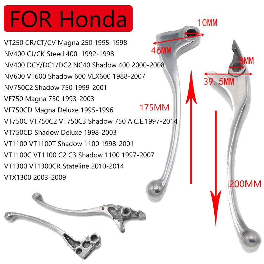 Motorcycle Brake Clut Levers For Honda VT250 NV400 NV600 NV750C2 VF750 VF750CD VT750C VT750CD VT1100