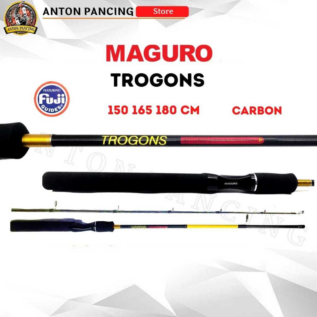 Joran Pancing MAGURO TROGONS 150cm / 165cm / 180cm | 2 Section Sambung | Full Fuji Guide & Reel Seat