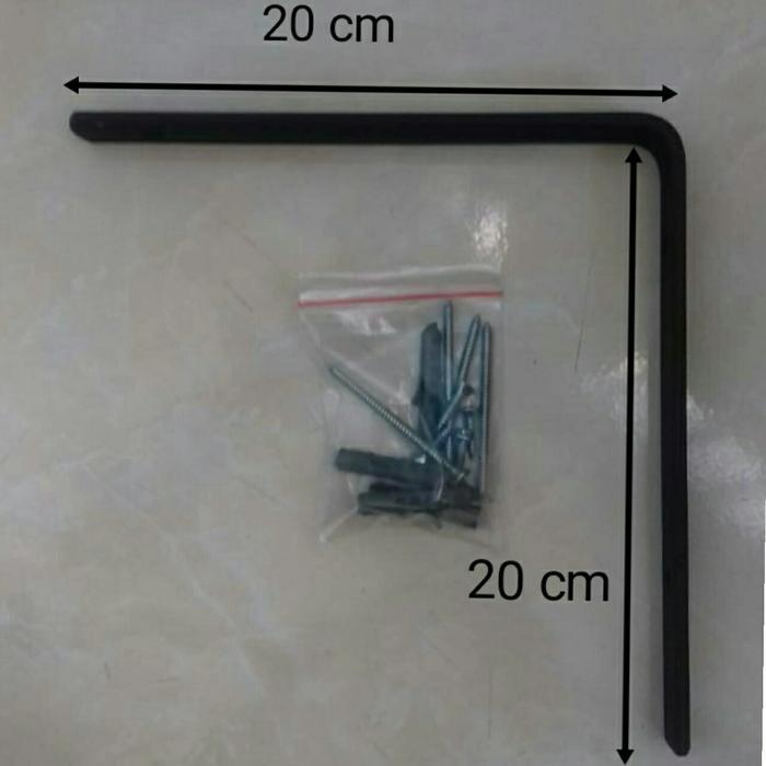 Livique Home siku rak ambalan besi dinding - 20cm x 20cm