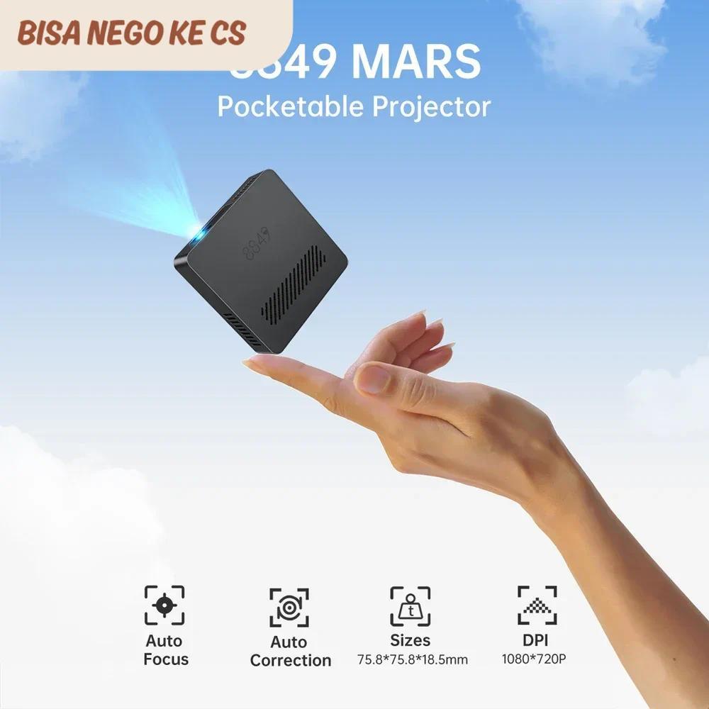 TB 8849 MARS Mini Projector Portable DLP Projector Pocket Size Auto Focus & Key Compatible for Lapto