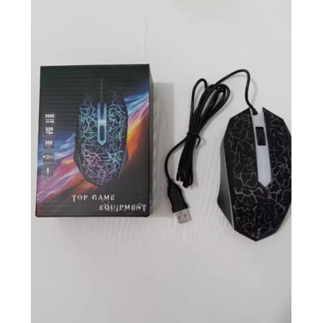 Mouse Gaming USB Kabel LED Desain Menarik 7 Lampu Warna Rainbow — 9