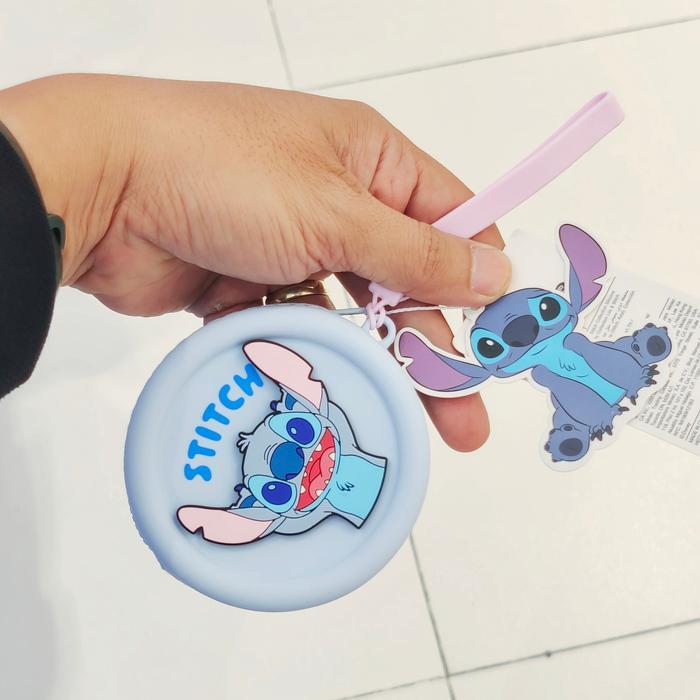 MINISO Dompet Koin Silikon Silicone Coin Purse DISNEY STITCH ANGEL - STITCH