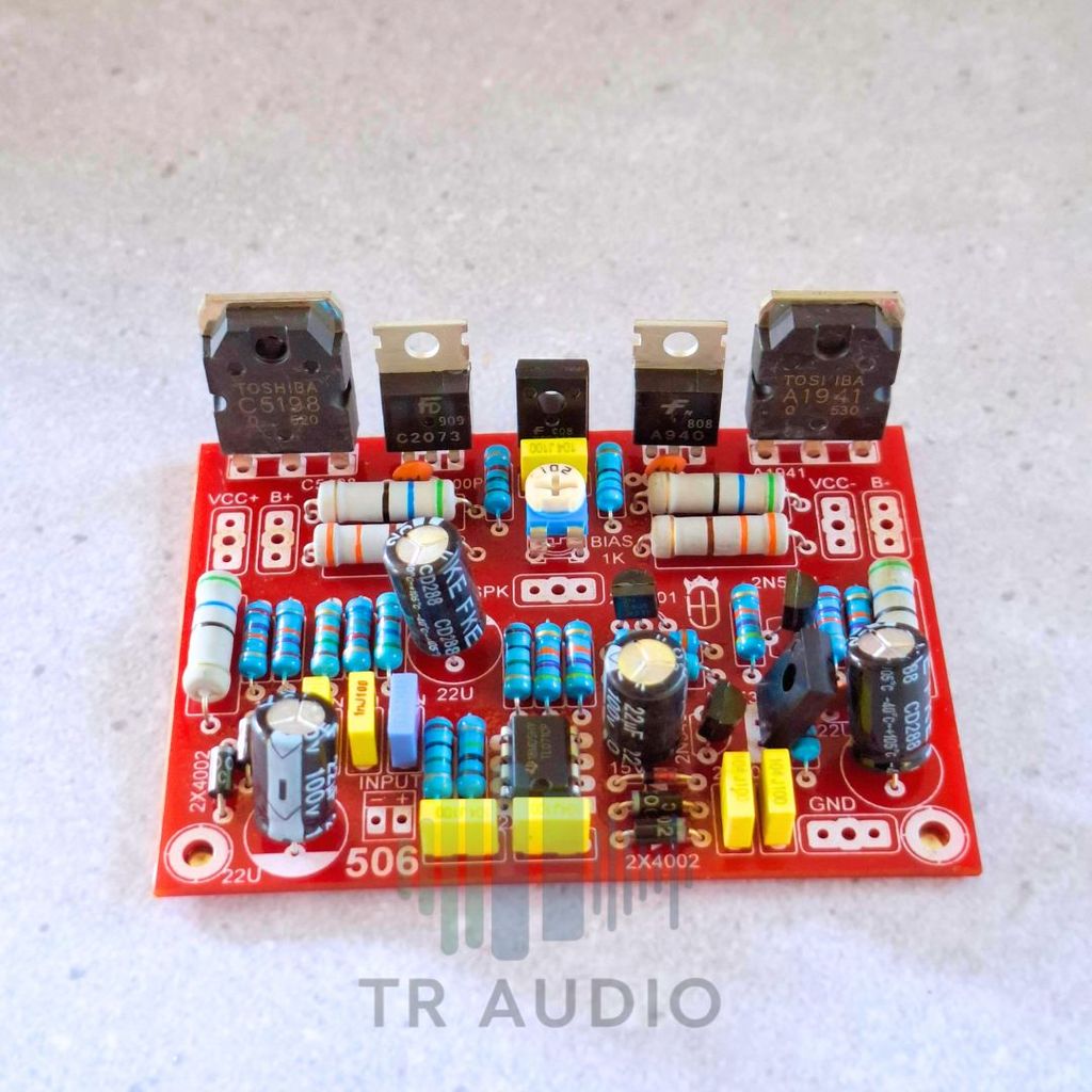 Driver Amplifier Mono 506 TEF PCB 80x57mm Transistor Mini AB ±25–55V DC