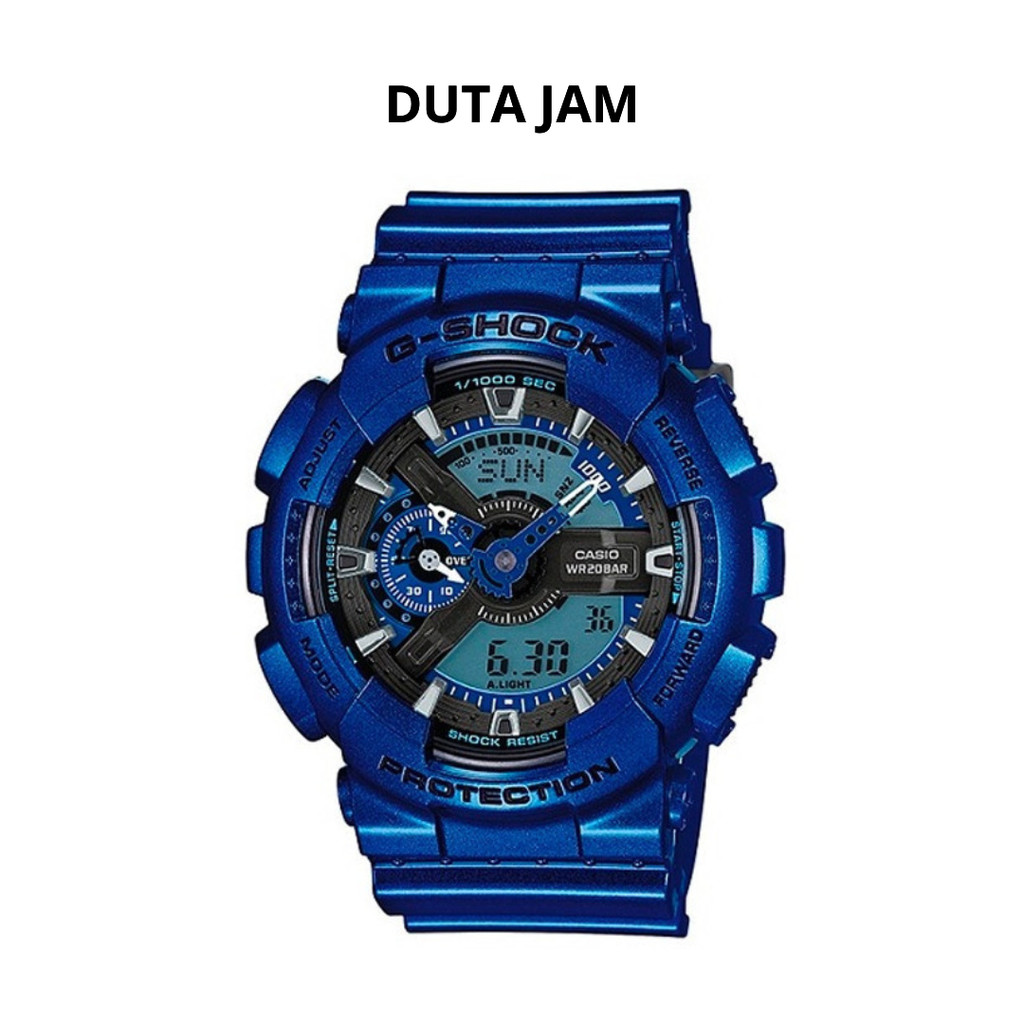 JAM TANGAN CASIO GSHOCK GA110NM-2AD BLUE ORIGINAL