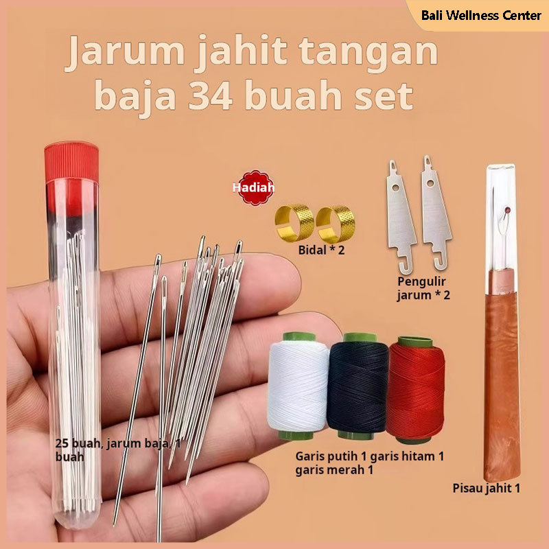 Benang Jahit Hitam dan Putih Gulungan Besar Poliester untuk Menjahit Pakaian