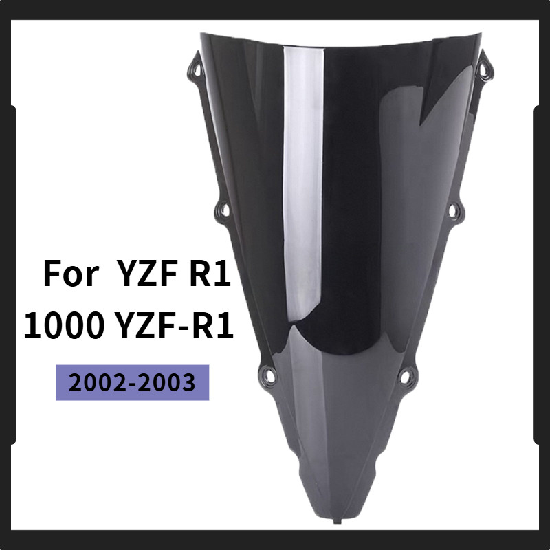 For Yamaha YZF R1 1000 YZF-R1 2002 2003 Windproof Motorcycle Windshield ABS Plastic Windscreen