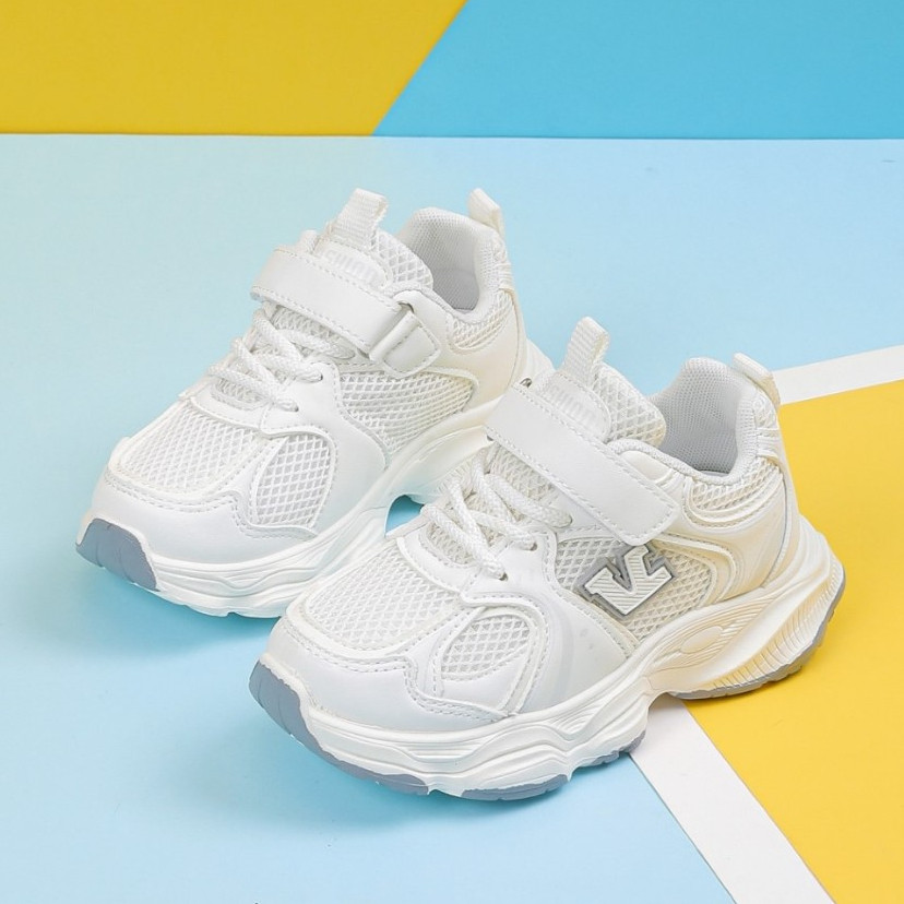 BLASFAS Sepatu Anak Cowok Cewek Sneaker Lakilaki Perempuan Logo V Sepatu Putih Anak - FTA3163