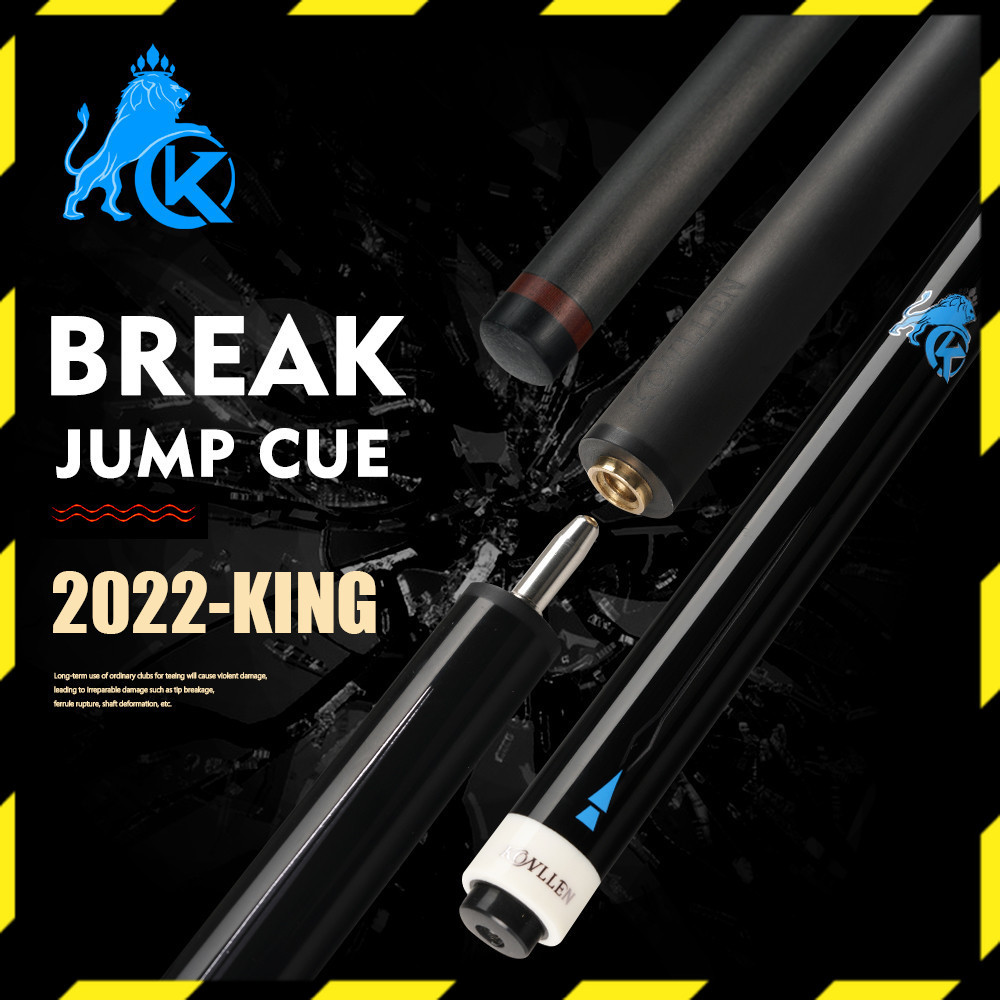 KONLLEN Cue 3 Pieces Punch Jump Cue Carbon Fiber Black Technology 12.9mm Uniloc Joint Professional B