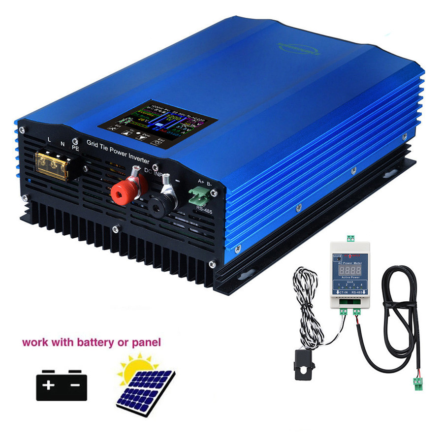 1000W  1200W Solar Grid Tie Inverter Battery scharge with Limiter Sensor DC 24V 48V  110V or 220V