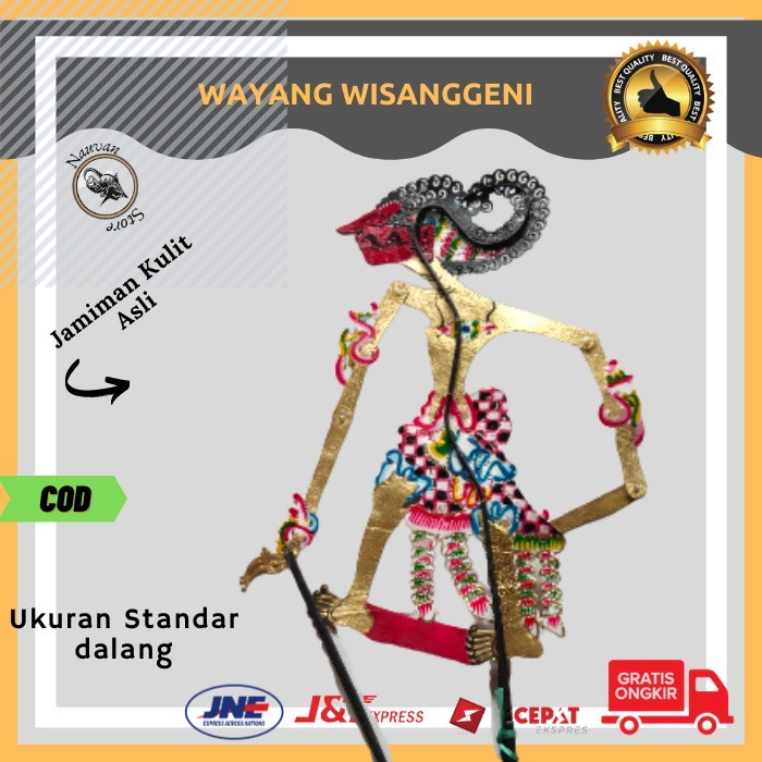 Wayang Kulit Asli Wisanggeni Ukuran Standar I Wayang Murah
