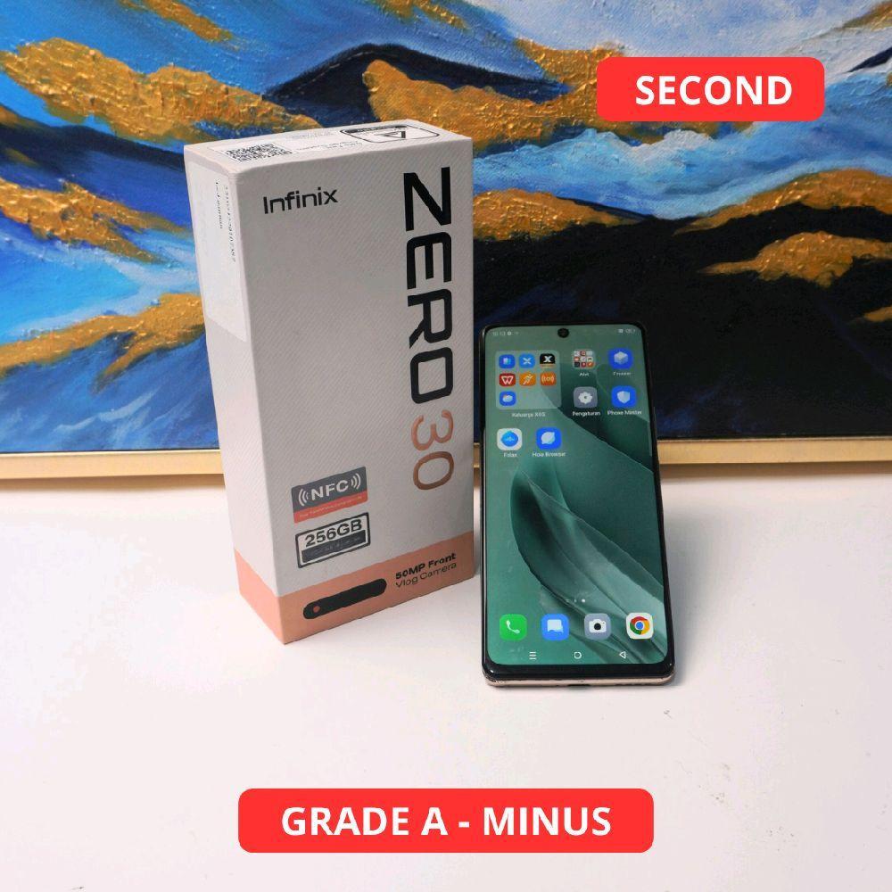 INFINIX ZERO 30 8/256 GB (4G) GRADE A - MINUS HP SECOND ORIGINAL SINAR MUTIARA CELL (55808)