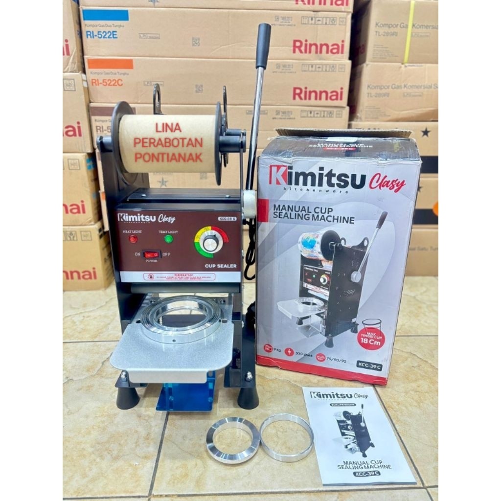 Mesin Cup Sealer Kimitsu Clasy KCC-39 C / Alat Press Cup Es Plastik / Manual Cup Sealing Machine Kim