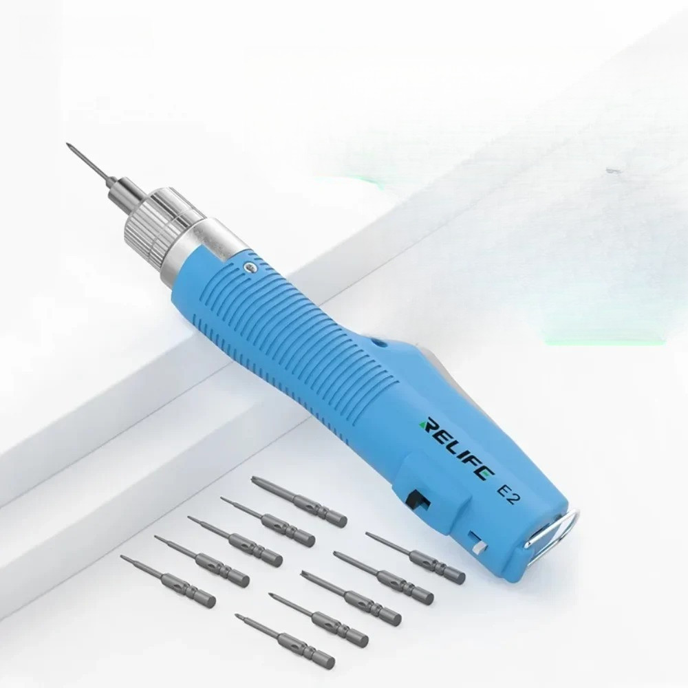 RELIFE E2 Multispeed Adjustable Torque Electric Screwdriver Set for Mobile Phone Maintenance TypeC P