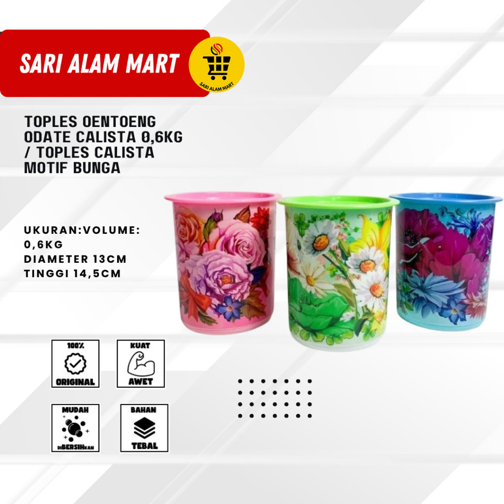 TOPLES OENTOENG ODATE CALISTA 0,6KG / TOPLES CALISTA MOTIF BUNGA REAL PICTURE