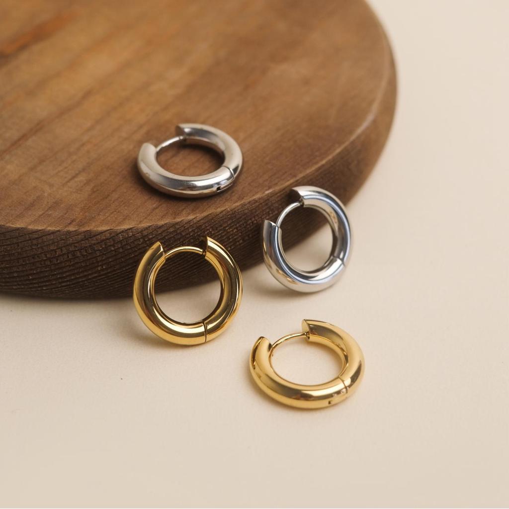 Joia Jewels | 18K Gold plated Earrings | Anting Stainless Steel Anti Karat | Anting Daily | E18G E39