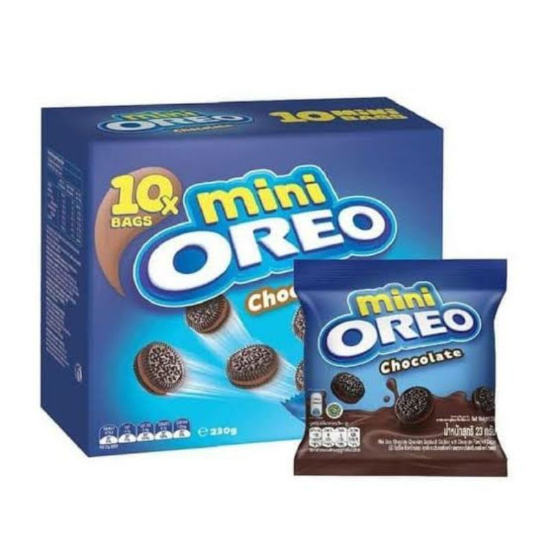 MINI OREO 1 DUS ( 10 SACHET ) ORIGINAL COKLAT OREO VANILA CHOCO COOKIE CEMILAN SNACK ANAK ULANG TAHU