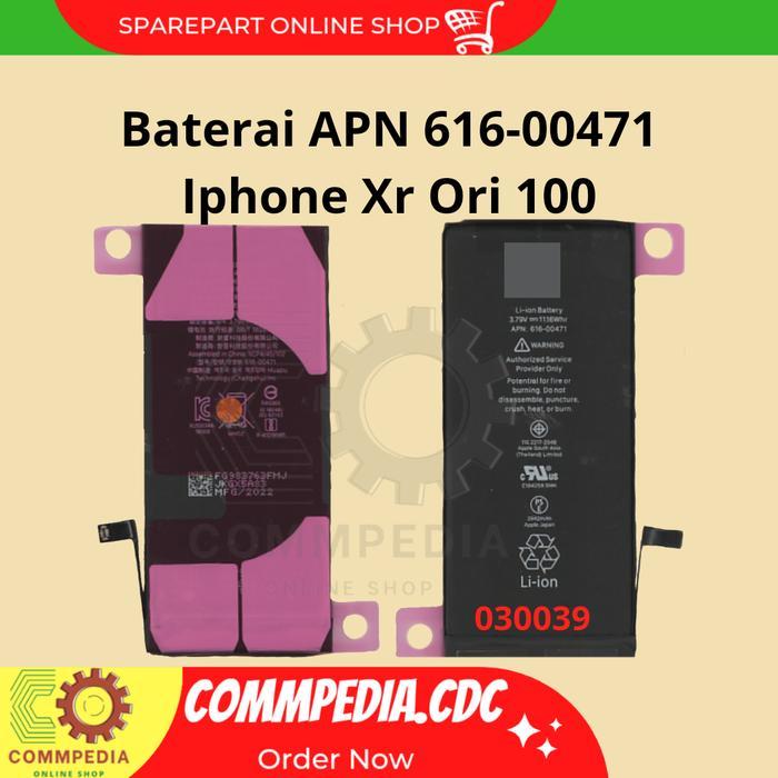 Baterai Iphone Xr APN 616-00471 - Ori 100