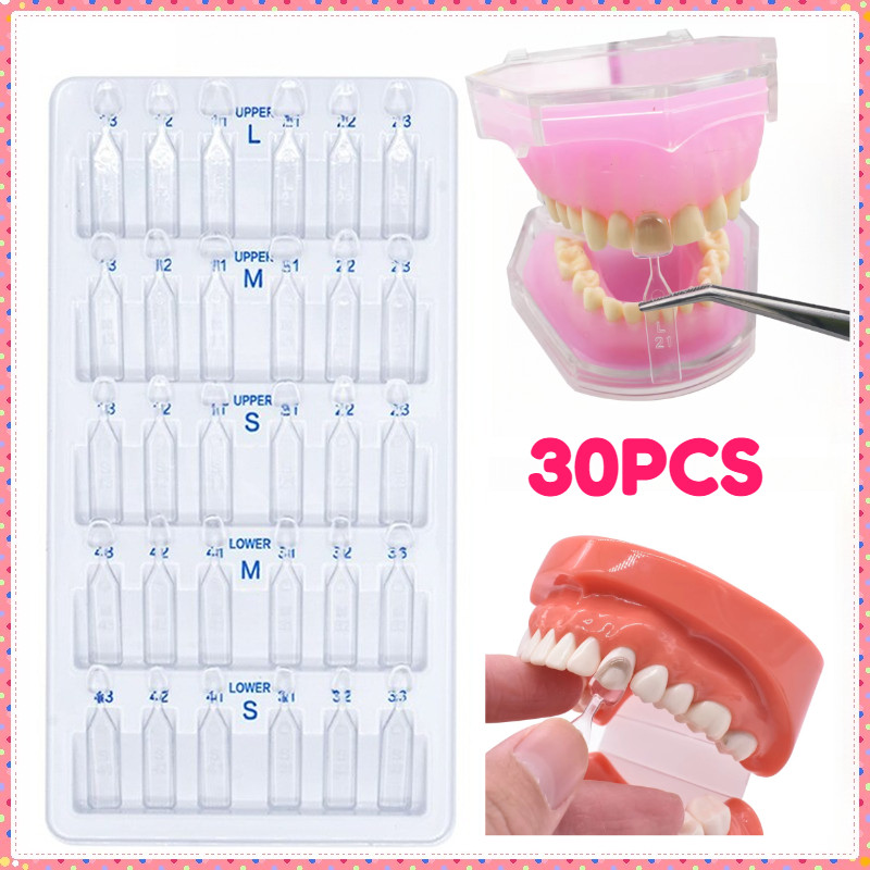 30Pcs/Set Veneer Gigi Dental Cetakan Veneer Gigi Alat Pemutih Gigi Veneer