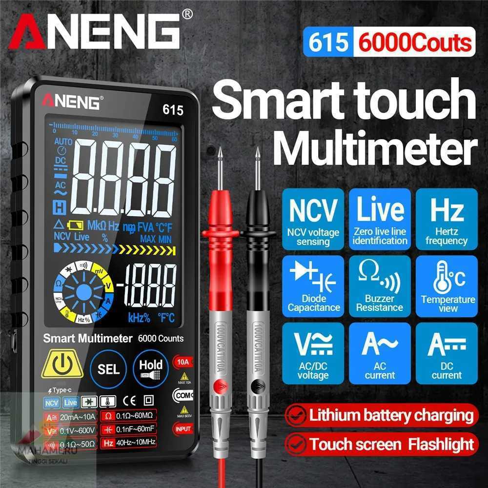 ANENG Digital Multimeter Touchscreen NCV Lighting 6000 Count 700mAh - 615