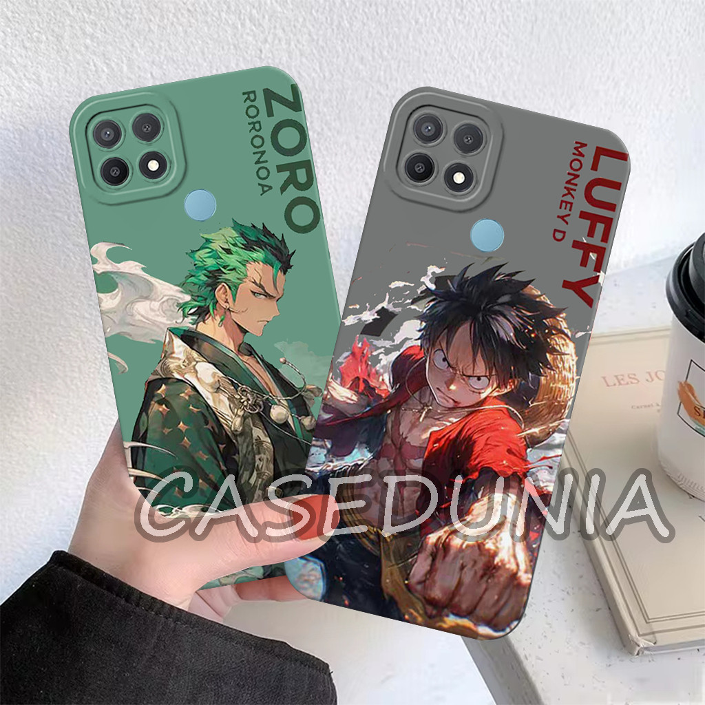 Case Murah Oppo A15 - A15s - A35 - A54 - A55 - A53 2020 Softcase Lentur - Motif One Piece - Case Ani