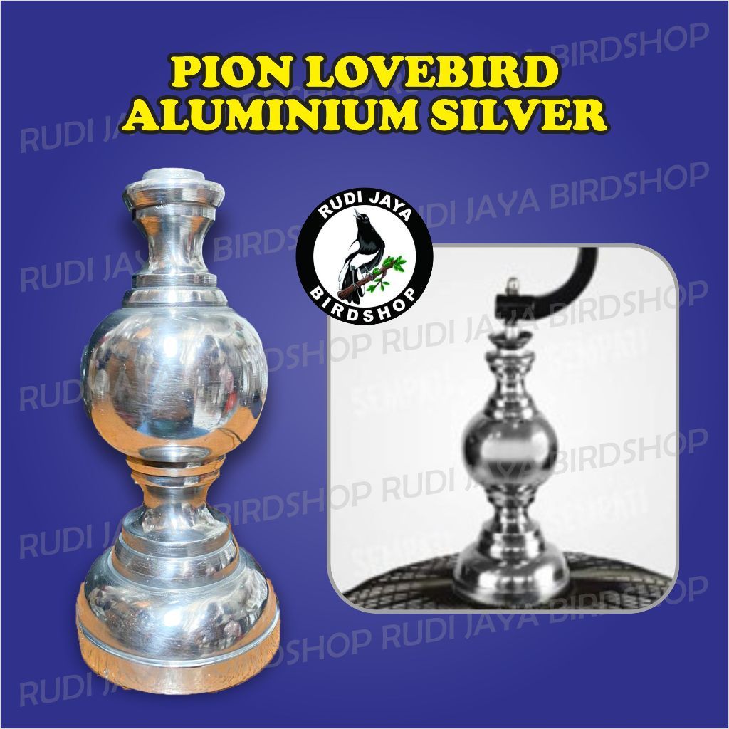 SEDIA PION LOVEBIRD ALUMINIUM SILVER PION SANGKAR BULAT BESI KAPSUL LOVEBIRD BURUNG PLECI KONIN