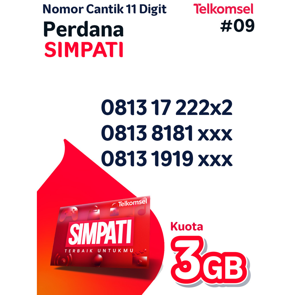 Nomor Cantik SIMPATI 11 Digit 3GB Nasional Part 9