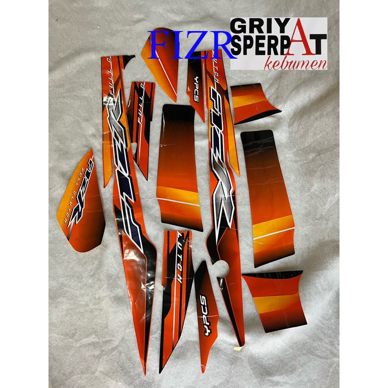 STRIPING LIS BODY F1ZR HITAM ORANGE 2003
