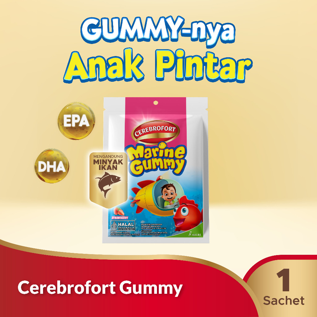 Cerebrofort Marine Gummy - Multivitamin Anak dengan Omega 3
