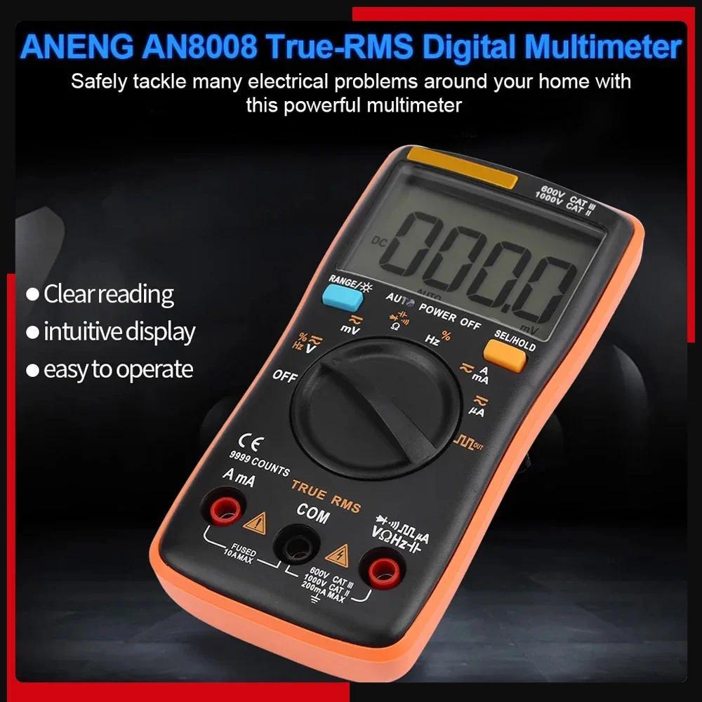 ANENG AN8008 True RMS gital Multimeter AC DC Voltage Ammeter Current Ohm Meter Current Meter Volt Oh