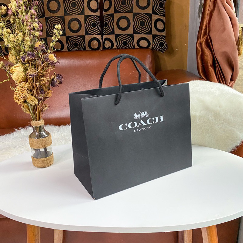 Paper Bag Coach Original Small Paperbag Ori Store Hitam