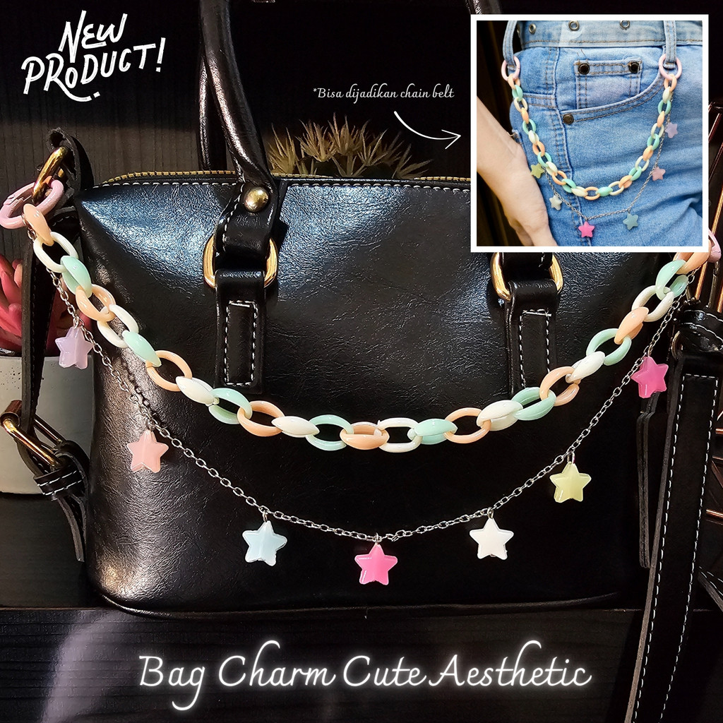 Gantungan Tas Bag Charm Rantai Belt Chain Celana Korea Aesthetic - GK061