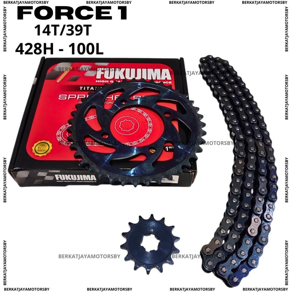 GEAR SET GIR SET CHAIN KIT GEAR PAKET FUKUJIMA FORCE 1 FIZR F1ZR FIZ R ALFA ORIGINAL
