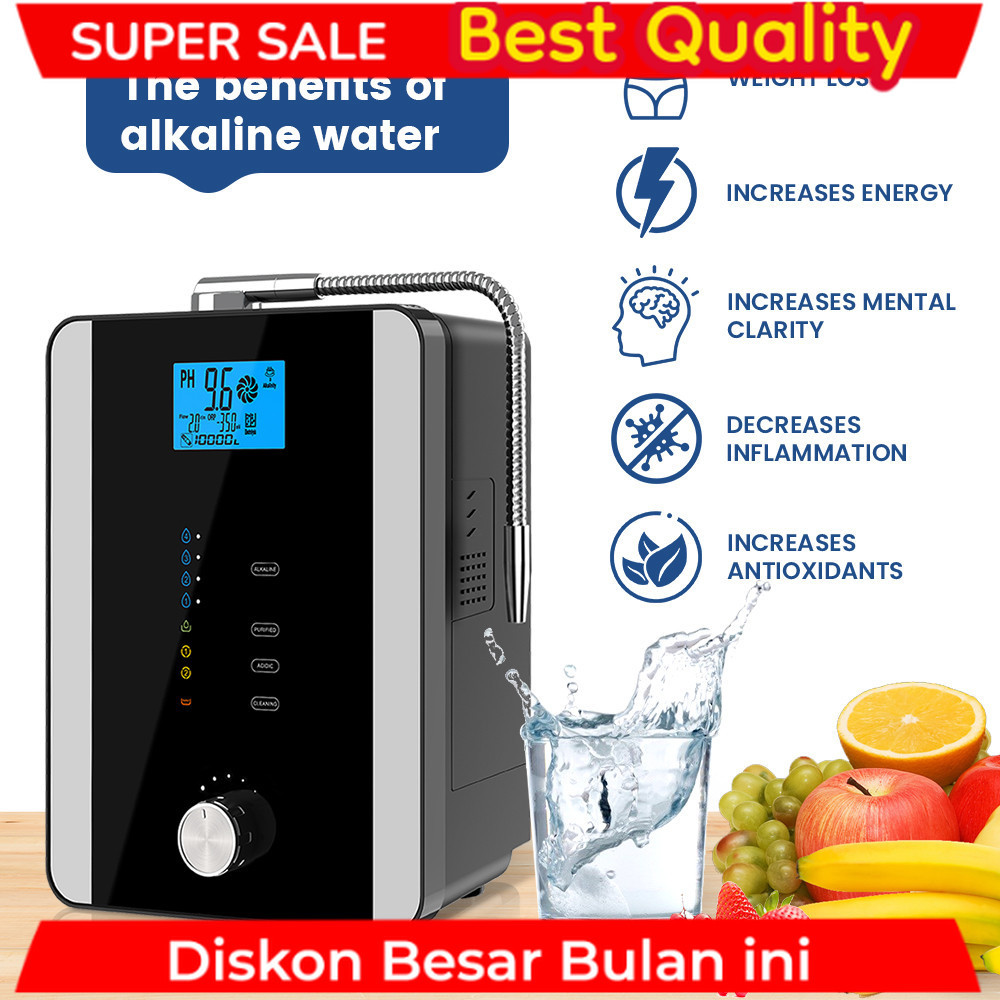 CAWOLO Alkaline Water Ionizer Machine PH Water Device Alkaline Water Dispenser 11 Plates Platinum Co