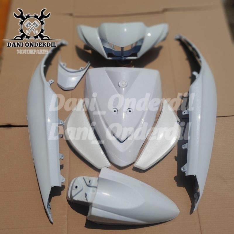 Cover Full Body Halus Yamaha Mio J // Mio Gt Putih Polos // Full Body Bodi  Halus Mio gt Terlaris