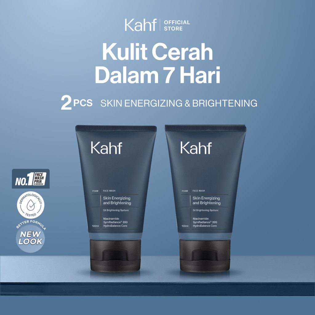 [CREATOR'S PICK] Twin Pack Kahf Face Wash Skin Energizing and Brightening 100 ml - 2 pcs Sabun Cuci 
